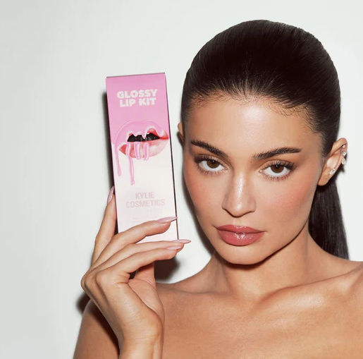 Kylie Jenner Cosmetics luxury beauty, skincare, fragrance or cosmetics collection packaging and signature products
