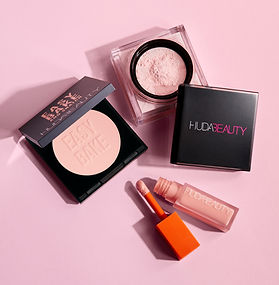 Huda Beauty luxury beauty, skincare, fragrance or cosmetics collection packaging and signature products