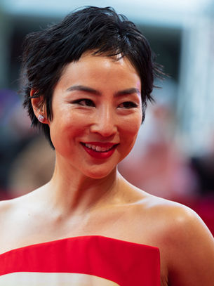 Greta Lee presenting Past Lives at the 2023 Berlin International Film Festival.