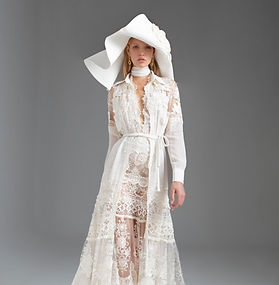 Yolancris bridal couture wedding gown showcasing luxury craftsmanship, elegant details, and contemporary bridal design