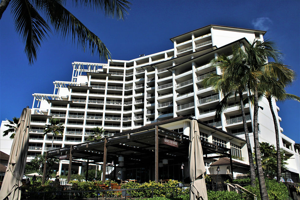 Landscape view of Four Seasons Resort Oahu at Ko Olina in Hawaii photographed in January 2022