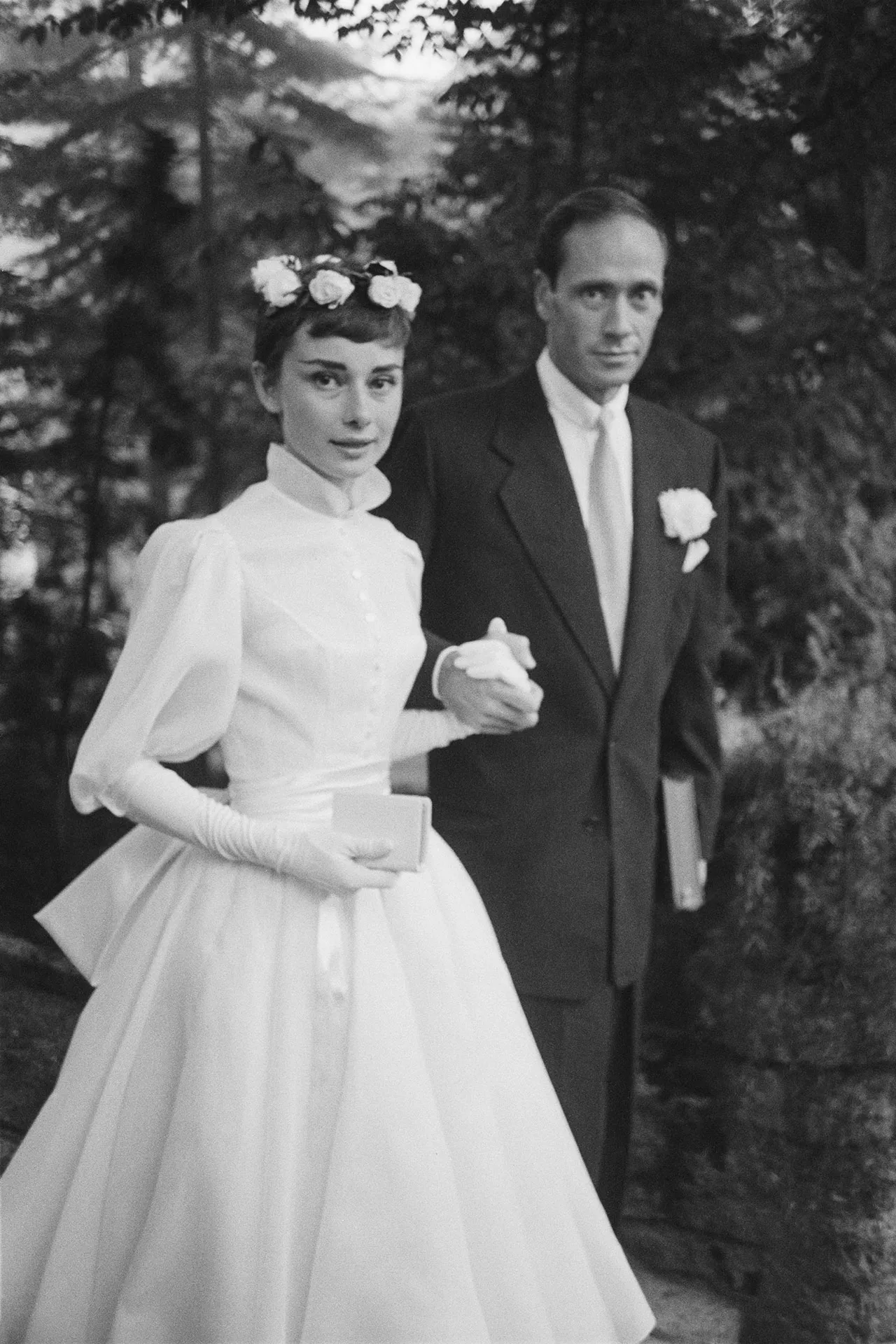 Wedding of Audrey Hepburn and Mel Ferrer