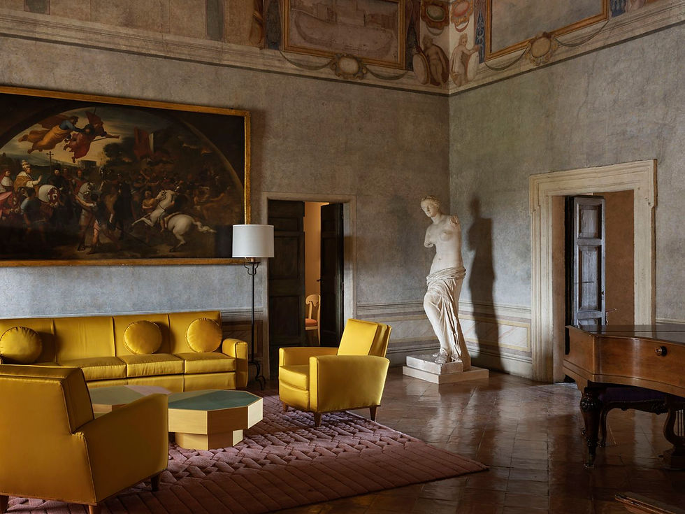 Villa Medici Rome interior salon designed by India Mahdavi