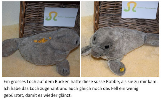 Kuscheltier-Reparatur Robbe