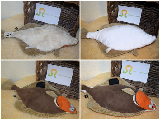 Ein seltenes Kuscheltier kam zu mir! Von Natur aus schon eher flach, war dieses hier aber schon ein wenig ausgehungert und hatte einen kaputten Bauch und wollte ein Schaumbad. Das habe ich natürlich gerne gemacht und einen neuen, samtigen Bauch gabs dazu 🙃😀