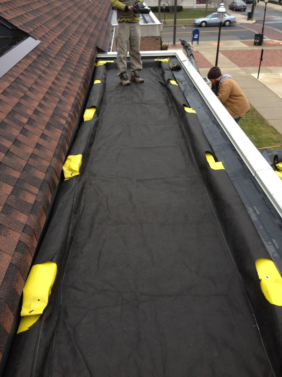 installation of blue roof