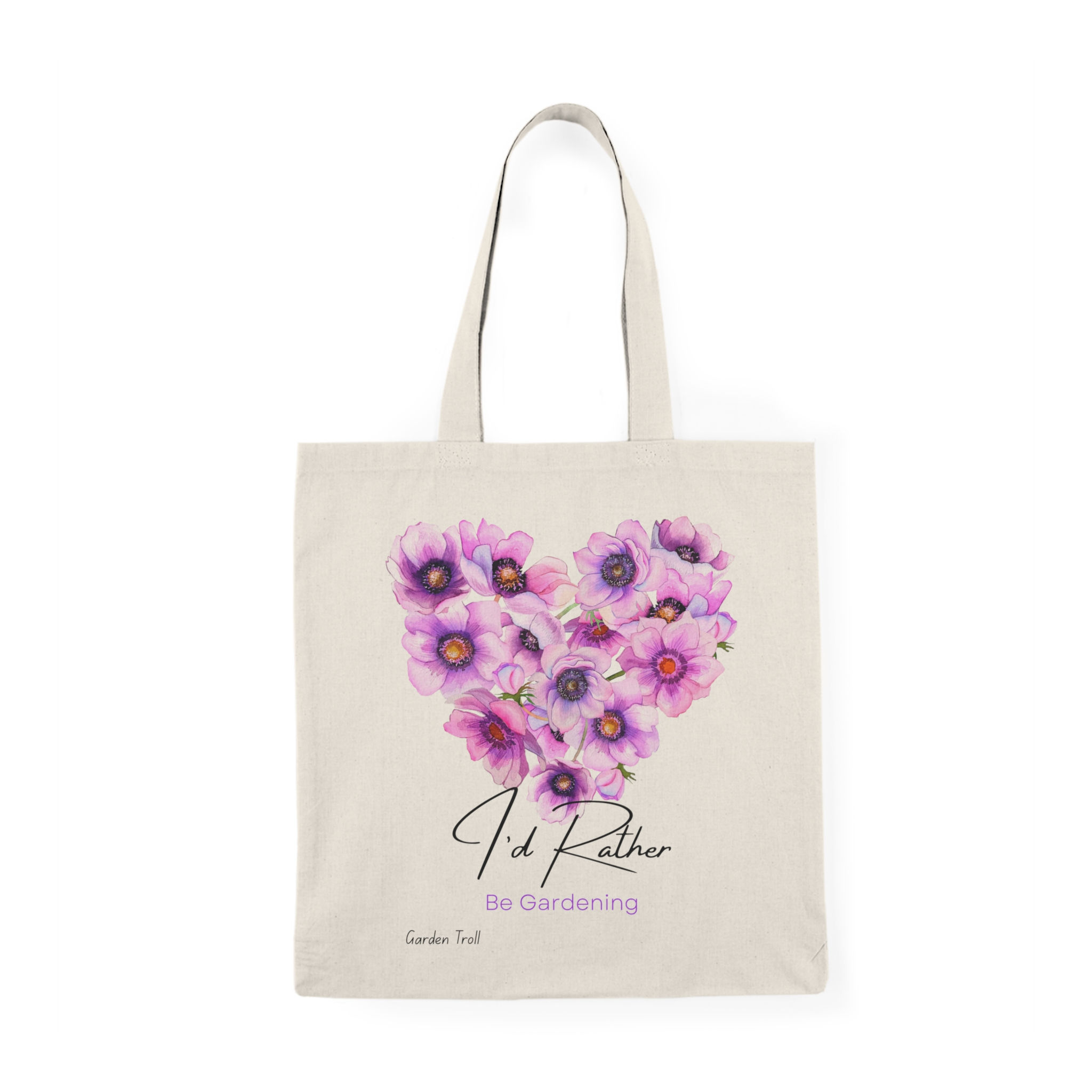 Floral Love Tote Bag - Eco-Friendly Canvas Shopping Bag for Everyday Use