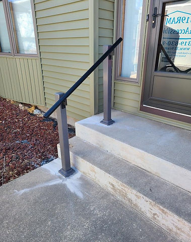 Hand Rail on side of porch