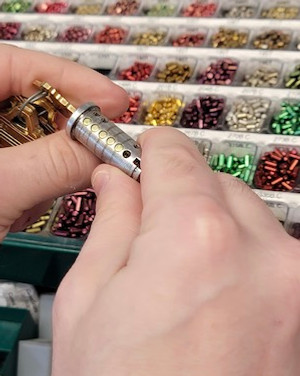 Lock Cylinder Being Rekeyed