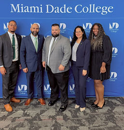 Panel discussion at Miami Dade College with industry professionals and speakers.