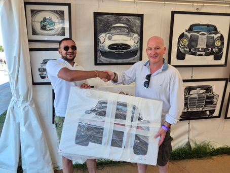 Porsche 911 993 Turbo S leaves the stand at Goodwood