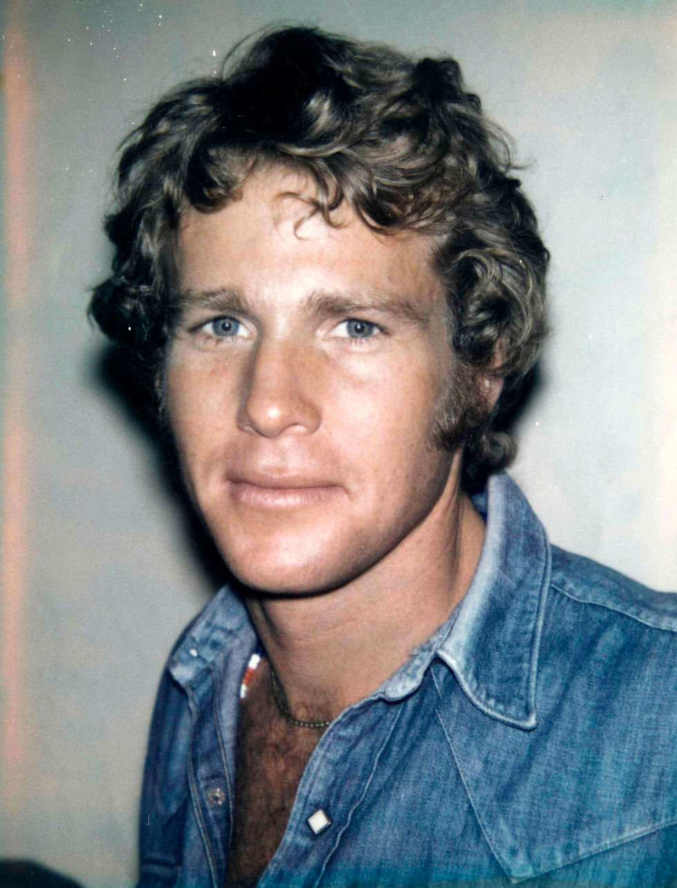 color candid portrait shot of actor movie star Ryan O'Neal