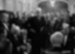 H.B. Warner talks to a crowd of senators in the classic Hollywood movie Frank Capra political drama comedy film "Mr. Smith Goes to Washington".