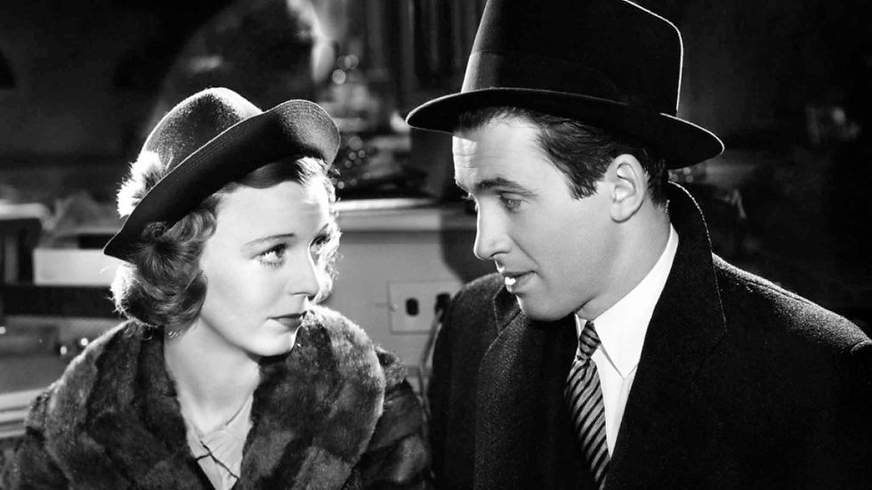 Margaret Sullavan and James Stewart star as pen pal lovers in the classic Ernst Lubitsch movie Hollywood romantic comedy film "The Shop Around the Corner"