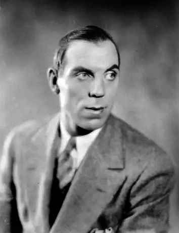 Danish actor Hollywood silent movie star portrait photo of Karl Dane in suit and tie