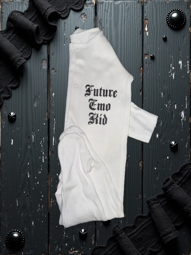 Plain white sleepsuit that can be customised