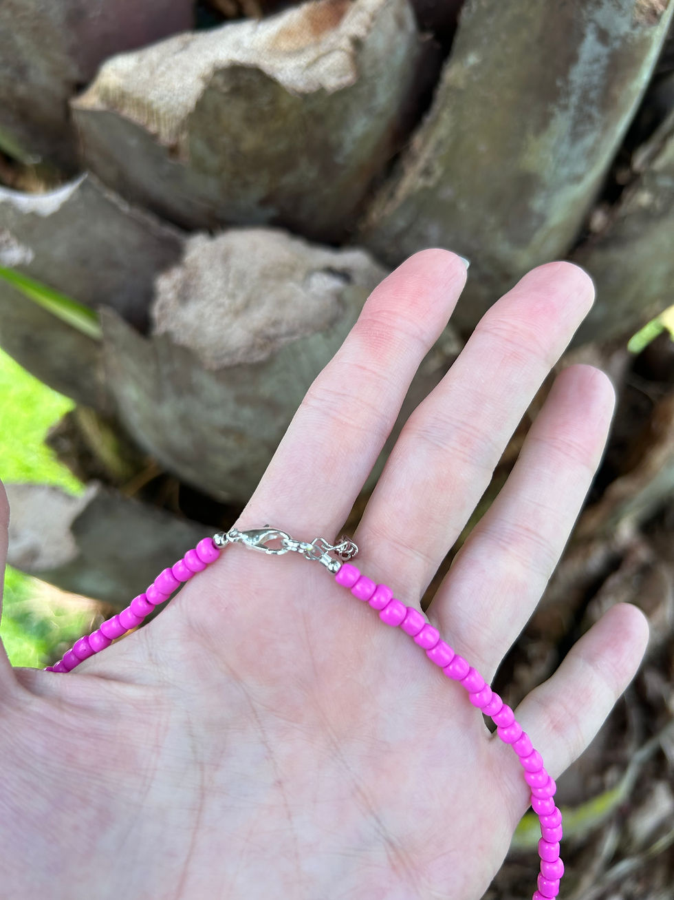 Thumbnail: Hot Pink Seed Bead Necklace - Choose You Size