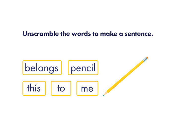 Unscramble the words to make a sentence