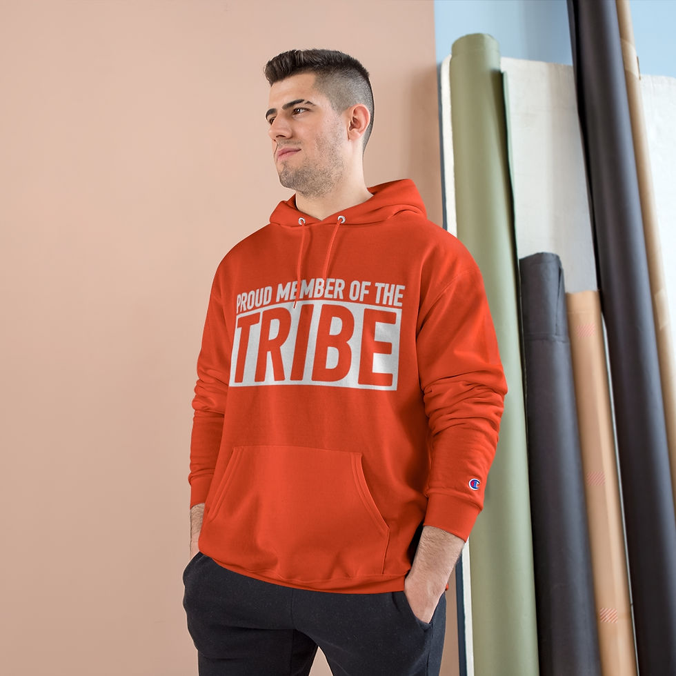תמונה ממוזערת: קפוצ'ון TRIBE Champion עם הדפס לבן על כחול