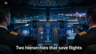 AVIATE–NAVIGATE–COMMUNICATE X MANAGE–MONITOR–INTERVENE