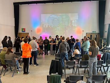 The senior leadership team being prayed for