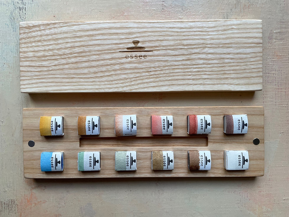 Thumbnail: 12 Mediterranean Earth, Blond Ash wood palette.