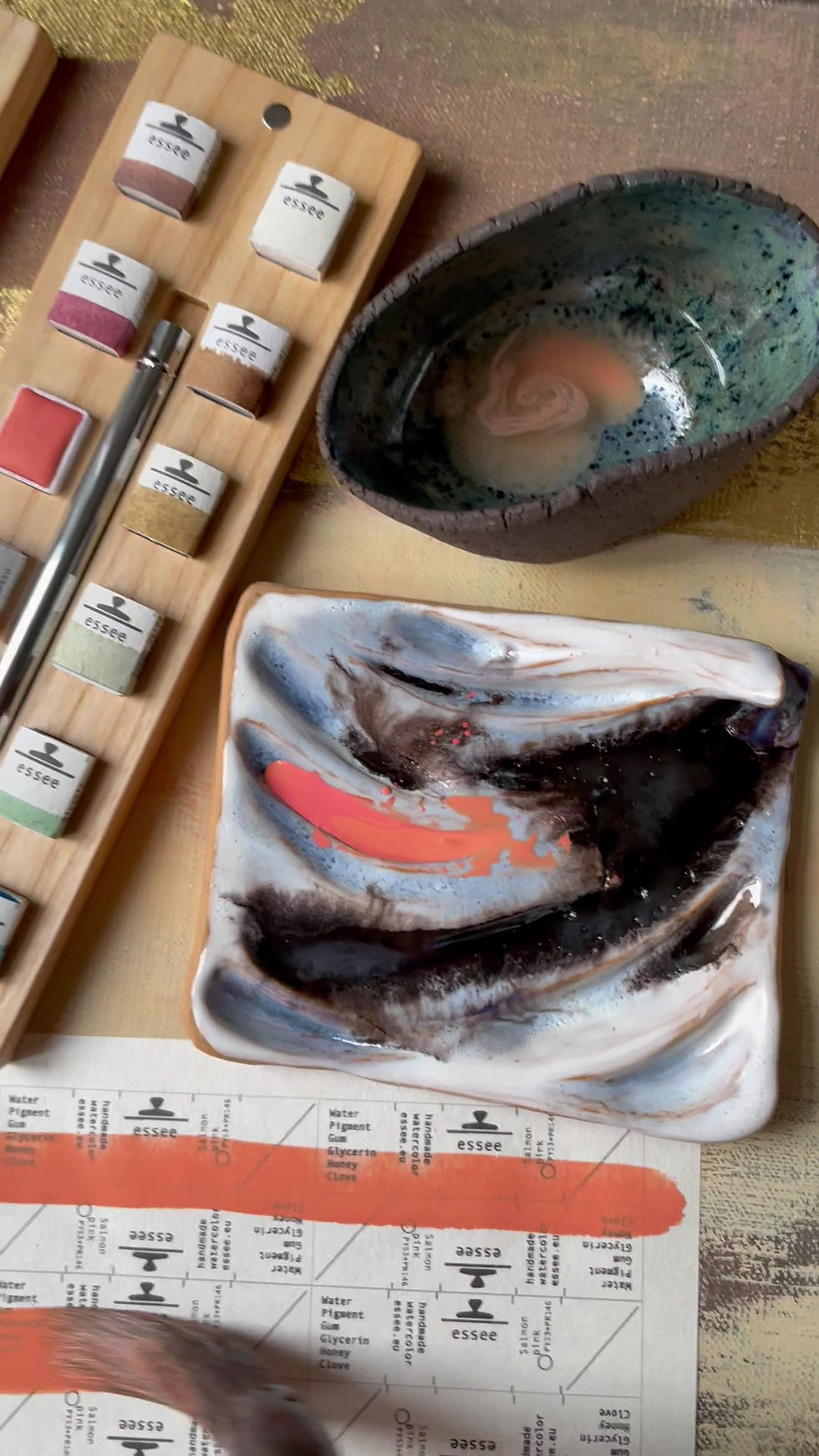 Thumbnail: 12 Mediterranean Earth, Blond Ash wood palette.