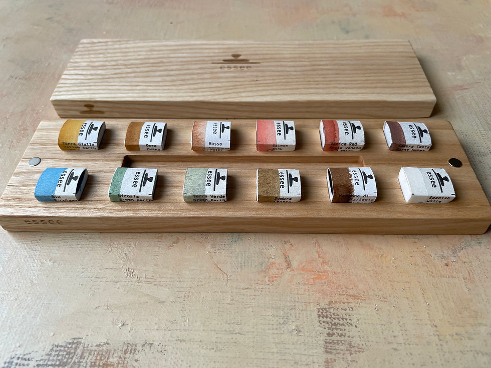 Thumbnail: 12 Mediterranean Earth, Blond Ash wood palette.