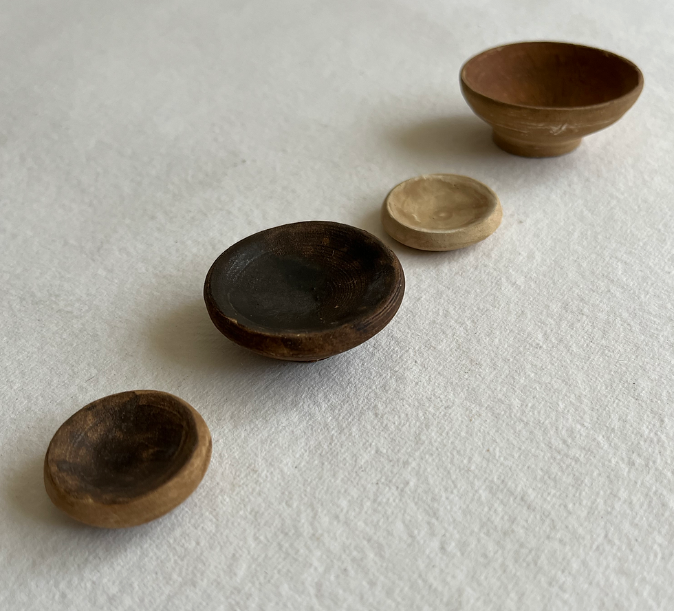 Thumbnail: 4 large brush bowls filled