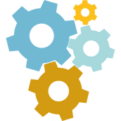 Icône rouages - clinique institutionnelle - triple expertise