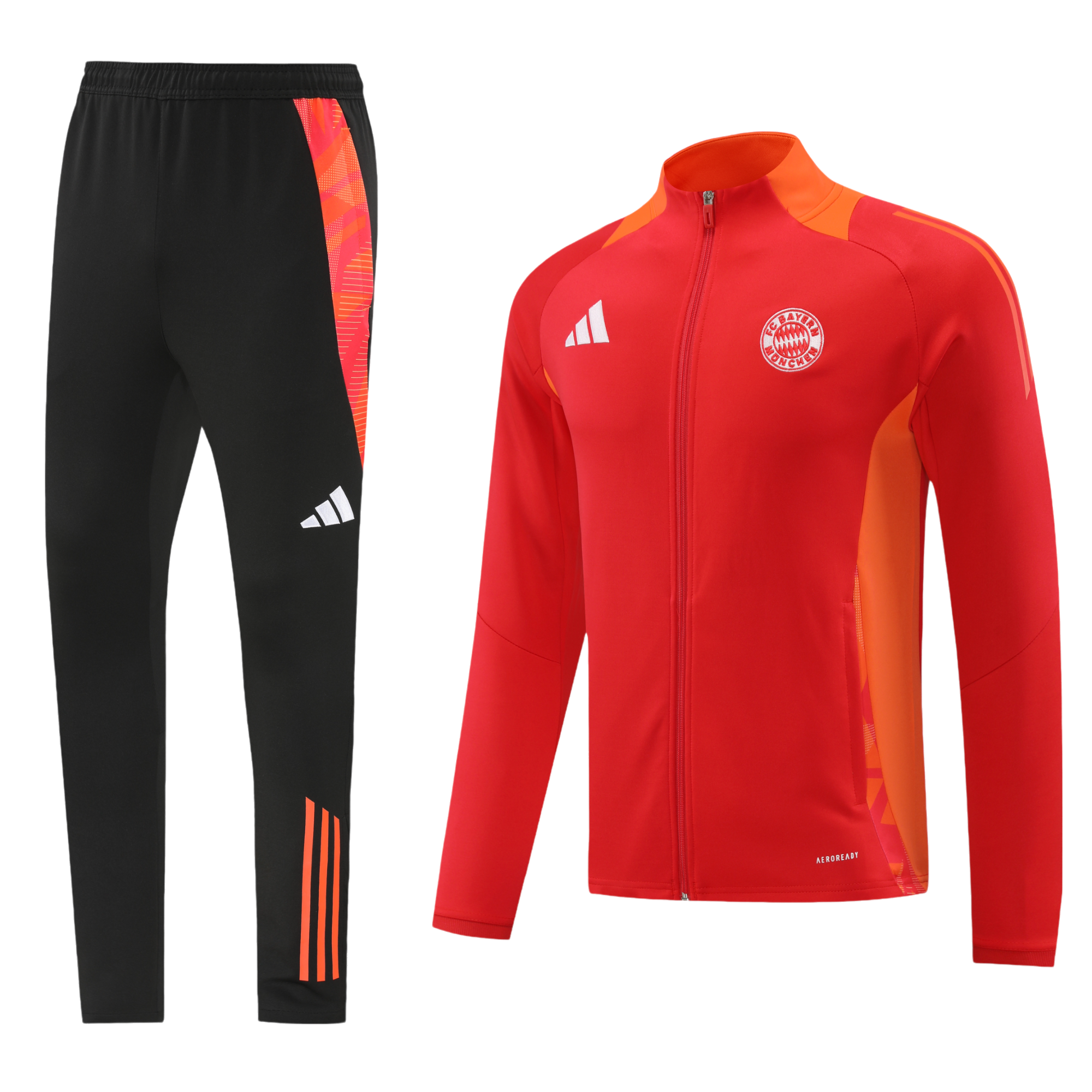 BAYERN MUNICH RED AND ORANGE TRACKSUIT