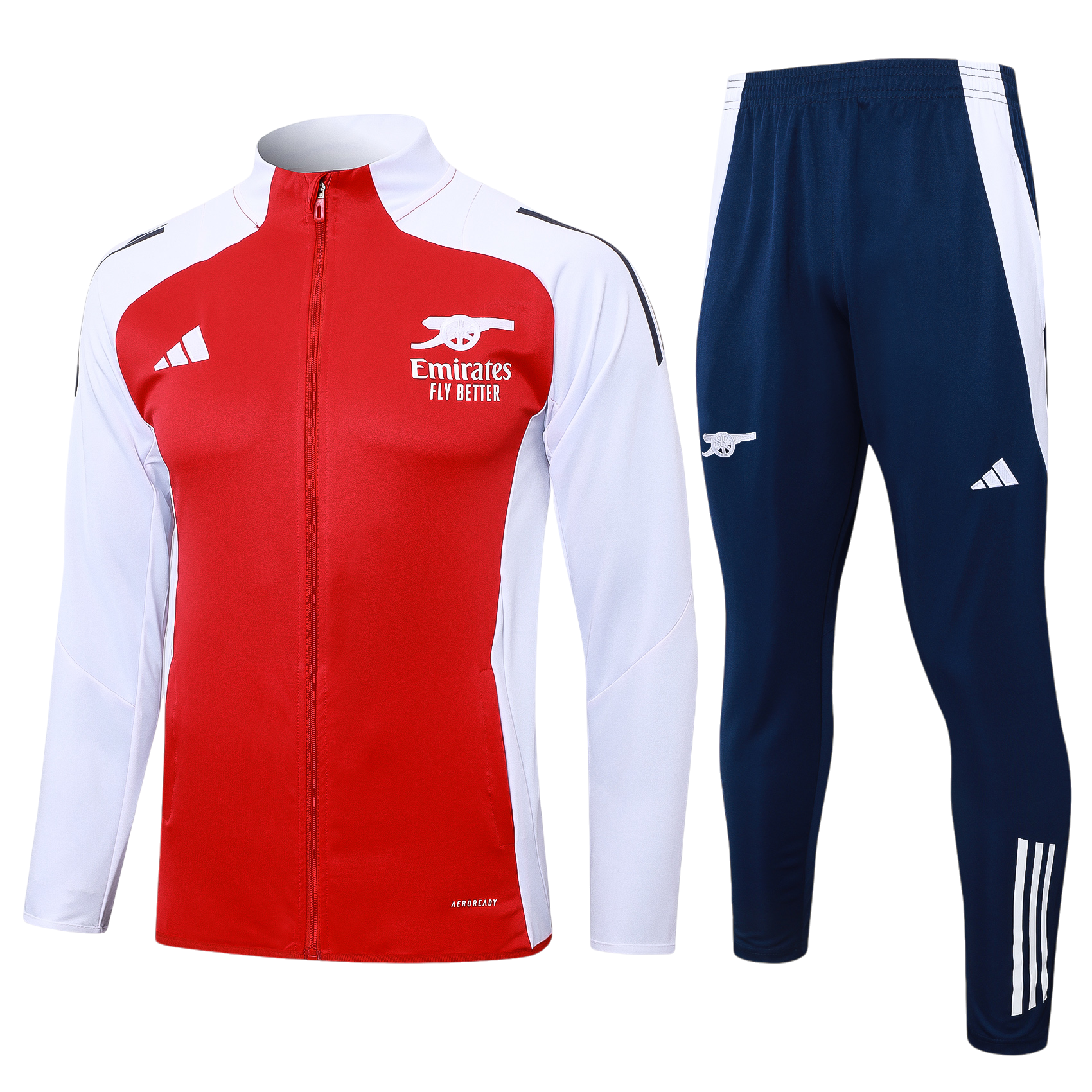 ARSENAL RED AND WHITE TRACKSUIT