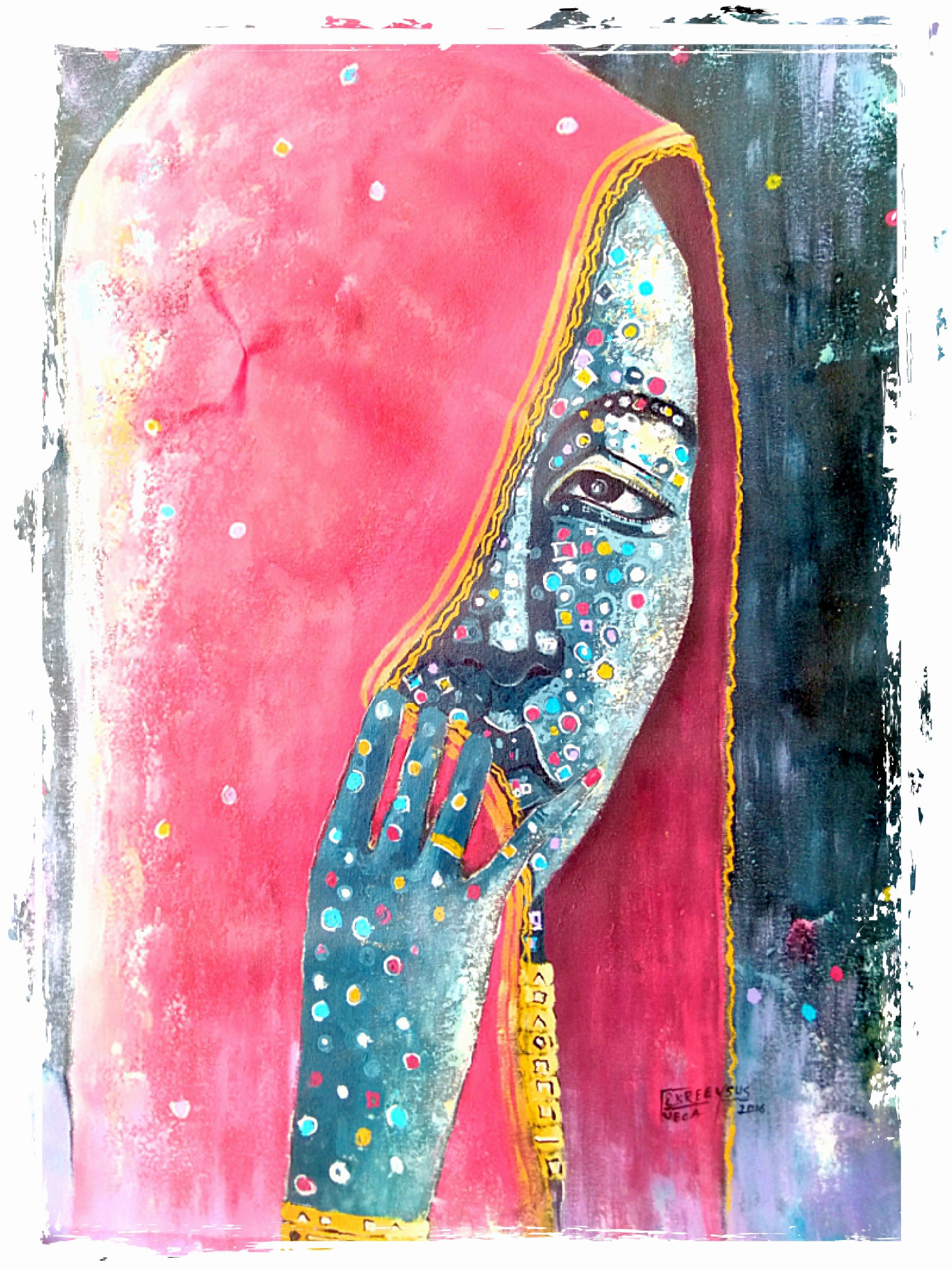 African Girl Child Painting
