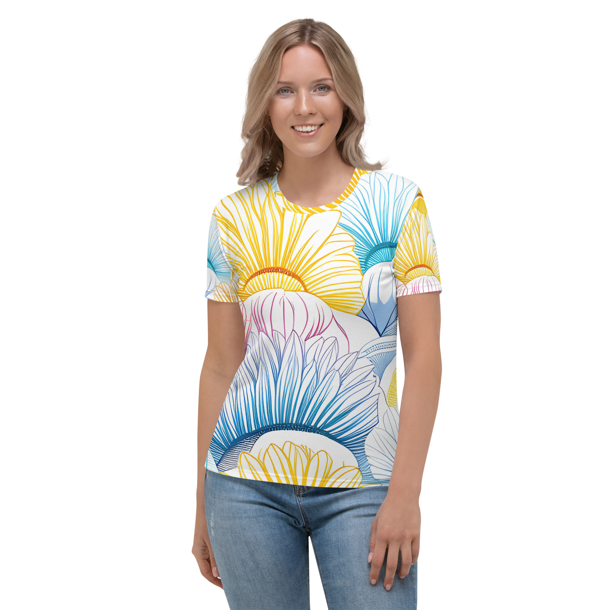 Bloom Radiance Women's T-shirt - Eco Harmony Collection