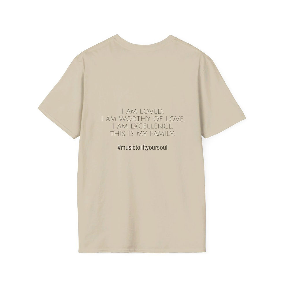 Miniatura: Unisex Softstyle T-Shirt - Sand | Lifted! Original Logo with Affirmation 