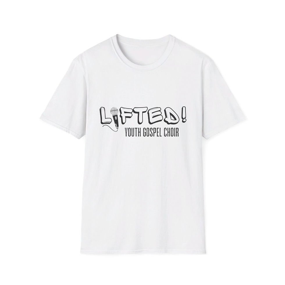 Unisex Softstyle T-Shirt - White | Lifted! Original Logo with Affirmation 