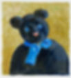 Teddy (schwarz mit blauer Schleife)