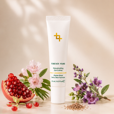 Forever Young Rejuvenating Eye Crème – Augencreme mit Bakuchiol, Granatapfelextrakt und Alpenrose für die tägliche Pflege der empfindlichen Augenpartie.