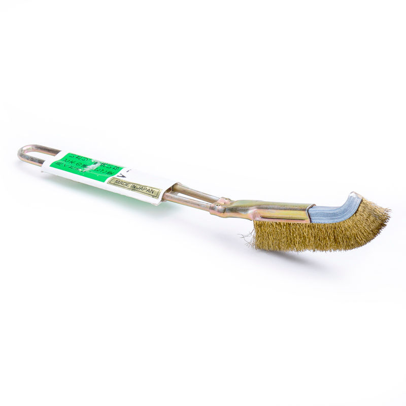 BROSSE DURE COURBÉE de 230 mm Acier/Laiton