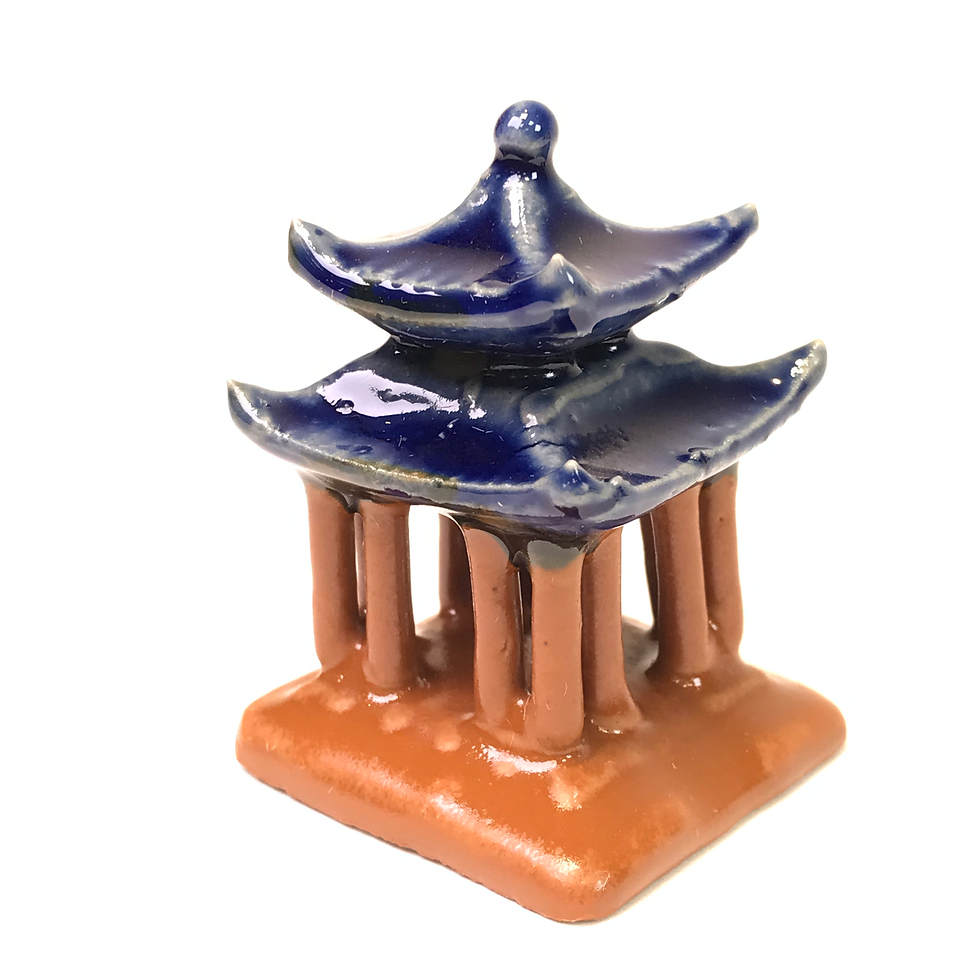 Miniature : Temple de 5 cm de hauteur FIGURINE en terre cuite