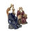 Miniature : Trio Bleu-Marron-Rouge émaillé 4,5 cm de hauteur FIGURINE en terre cuite