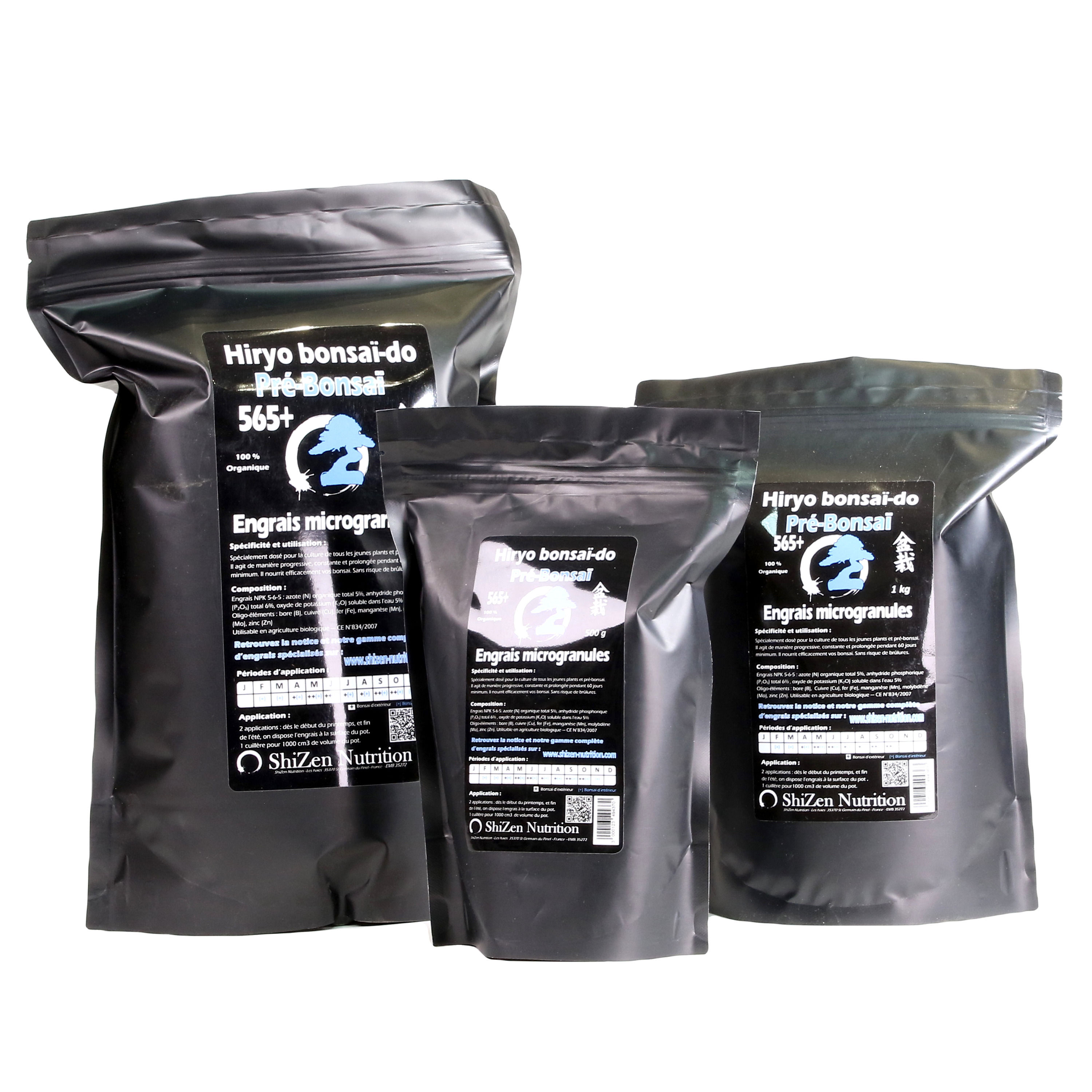 Engrais BIO Pré bonsaï Hiryo bonsai do 500g NPK 555 Microgranulés