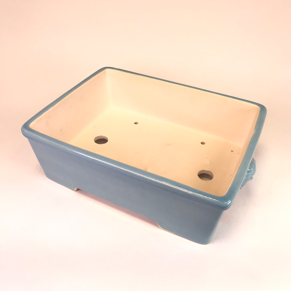 Miniature : 30 x 23 x 10 cm Bleu-Gris Céramique artisanale unique