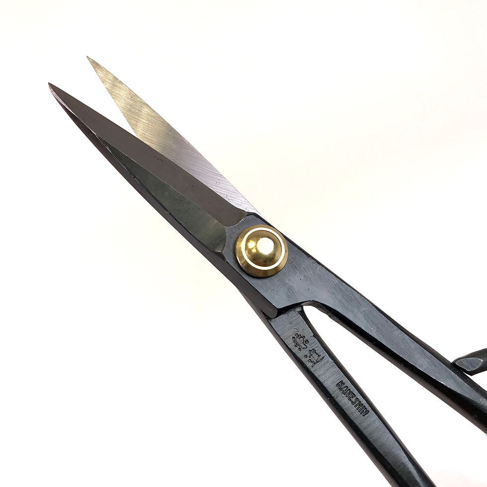 Miniature : CISEAUX LONG "Thumb" 180 mm SHINOGI  Acier Carbone KANESHIN  N°35L