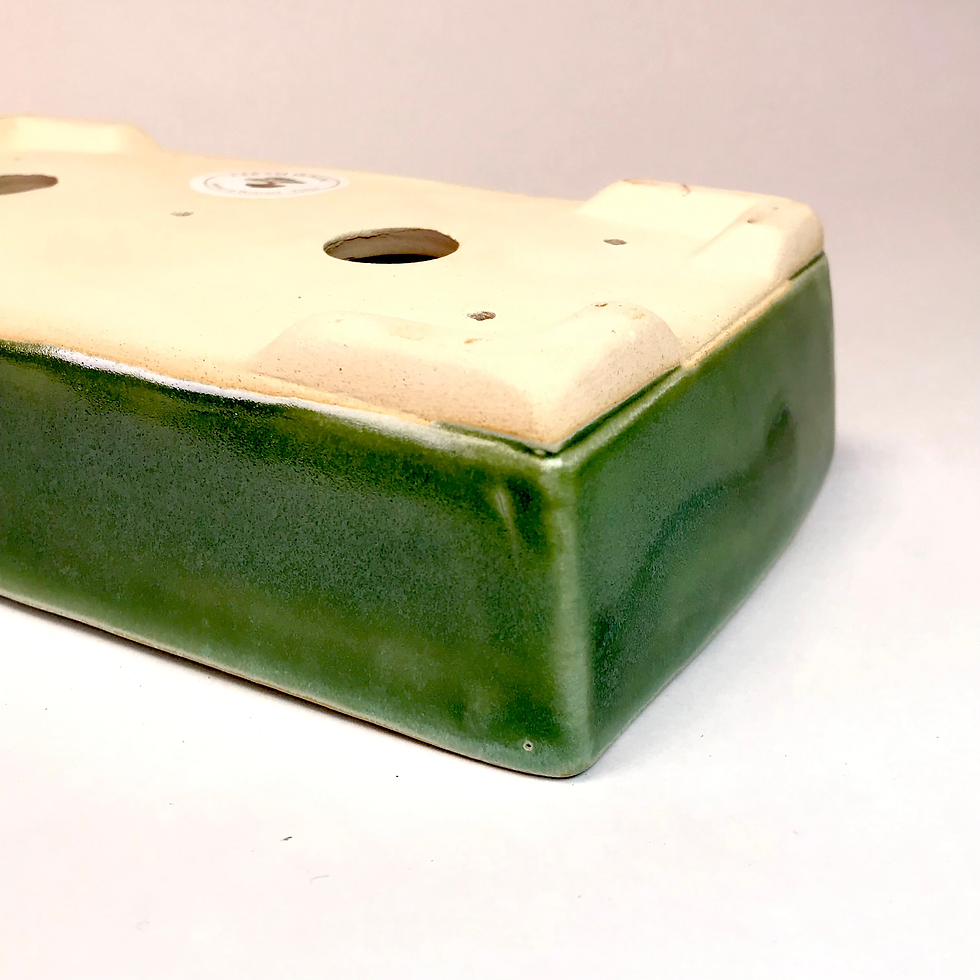 Miniature : 20 x 12 x 5 cm Verte Céramique artisanale unique IKIGAI
