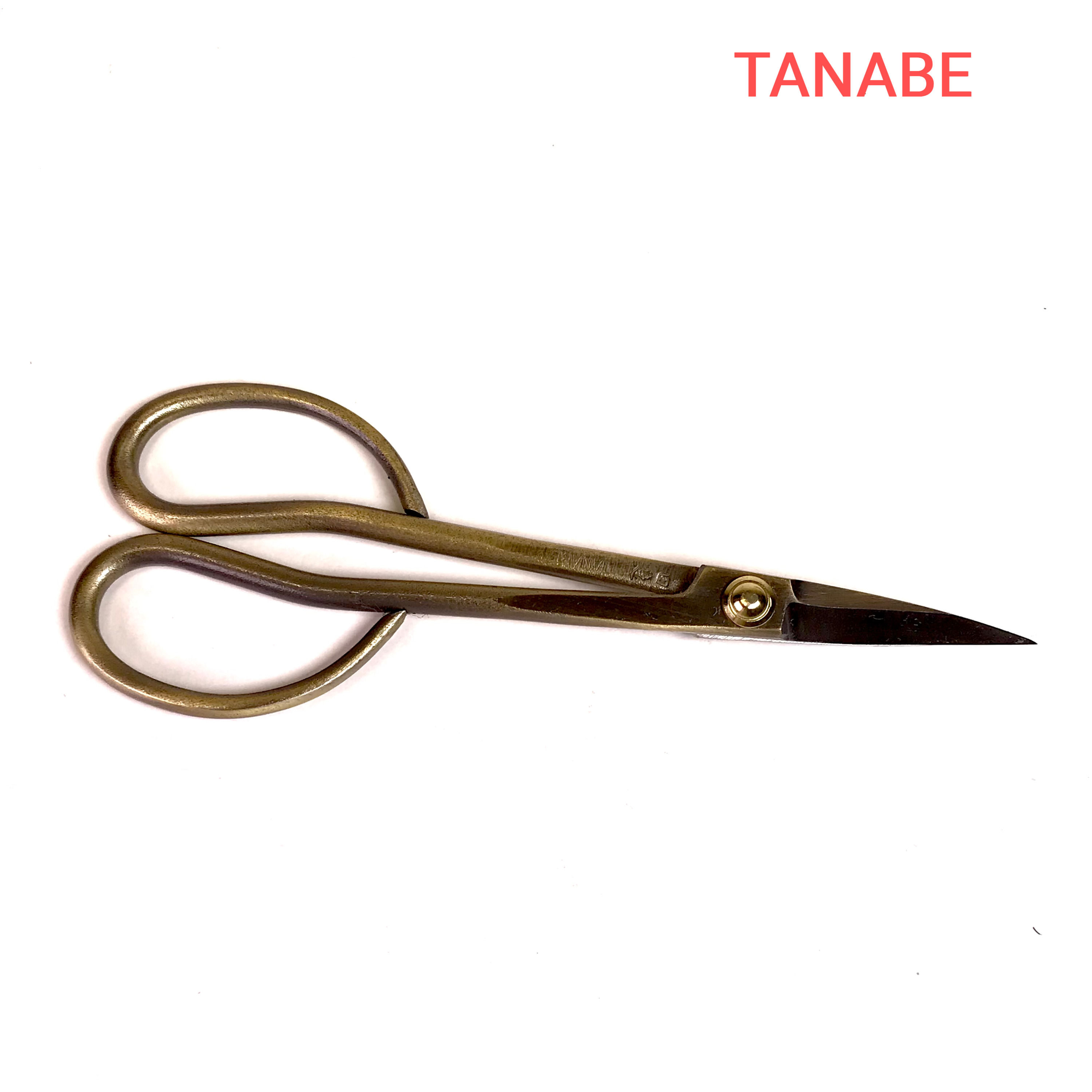 CISEAUX LONG 180 mm Acier Carbone Bronze TANABE Fait main