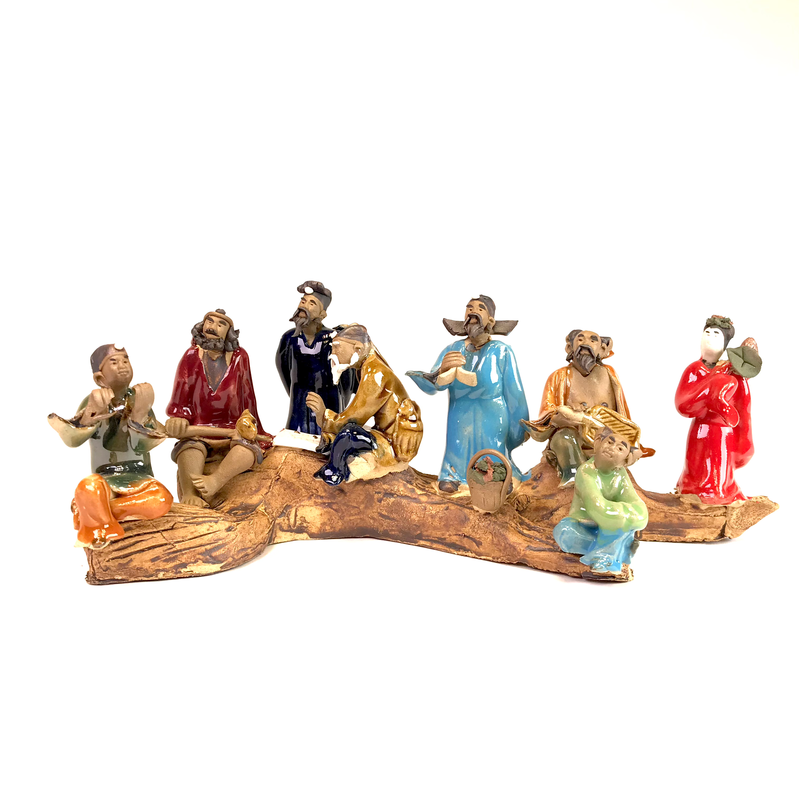 Famille de 8,5 cm de hauteur FIGURINE en terre cuite