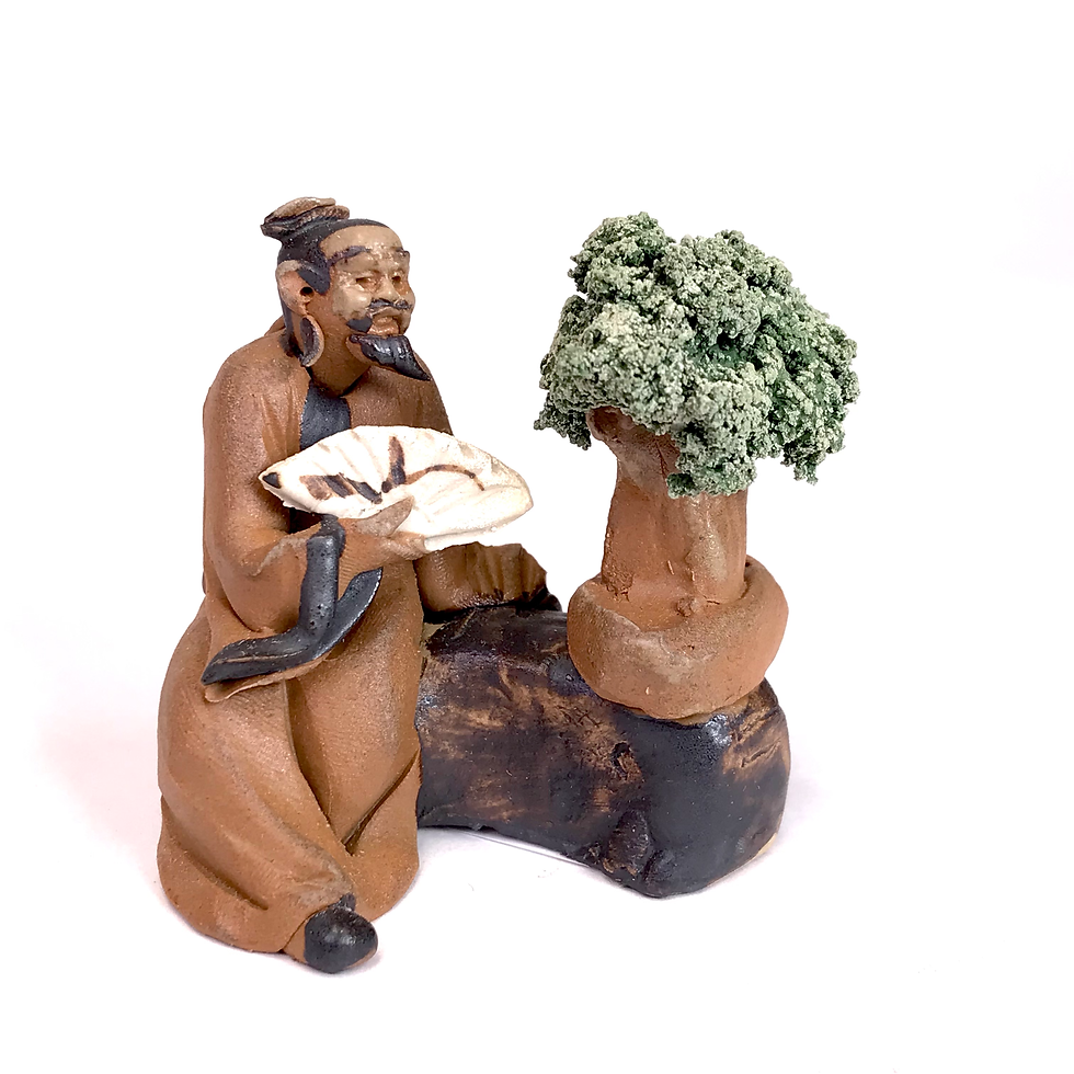 BONSAIKA Eventail 5,5 cm de hauteur FIGURINE en terre