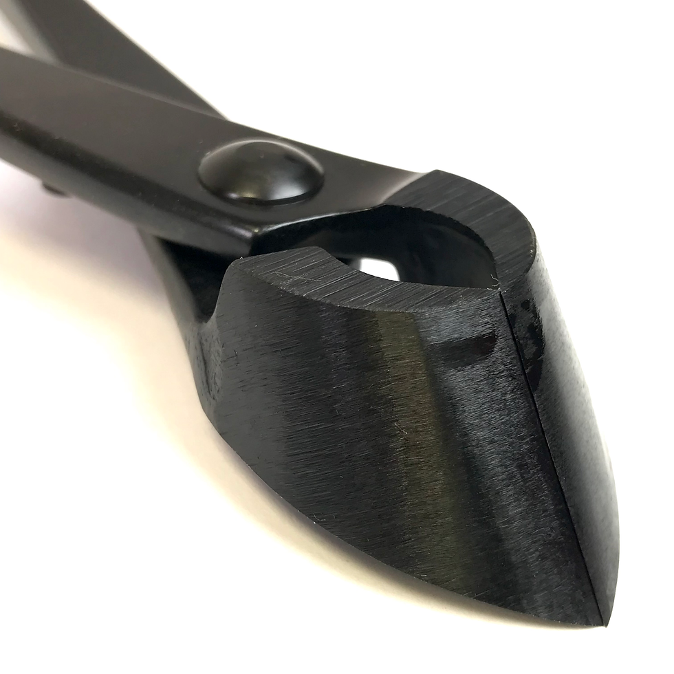 Miniature : PINCE à BRANCHES concave 205 mm Acier Carbone Full Black  KIKUWA Japon