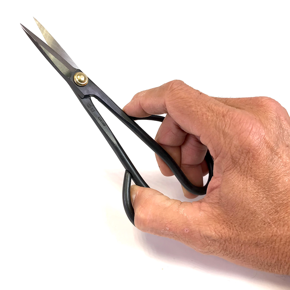 Miniature : CISEAUX LONG "Thumb" 180 mm SHINOGI  Acier Carbone KANESHIN  N°35L